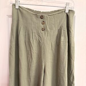 Stylish Green Wide-Leg Pants